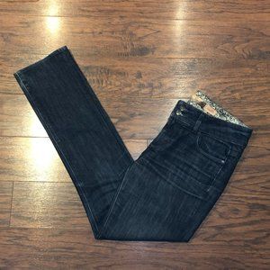 PAIGE Women's Straight Leg Jeans - Dark Blue